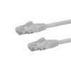 StarTech.com 15ft CAT6 Ethernet Cable – White CAT 6 Gigabit Ethernet Wire -650MHz 100W PoE RJ45 UTP Network/Patch Cord Snagless w/Strain Relief Fluke Tested/Wiring is UL Certified/TIA