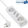 InLine Socket strip, 4-way, 2x CEE7/3 + 2x Euro CEE 7/16, white, 3m