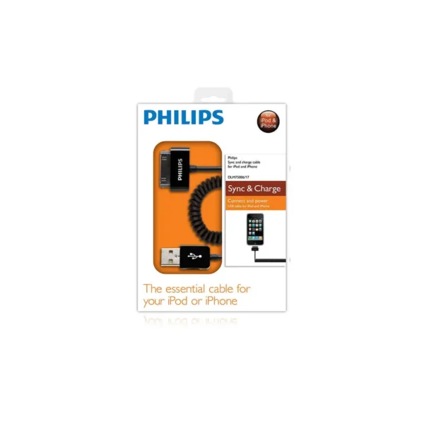 Philips DLM75006/17 mobile phone cable Black USB A Apple 30-pin