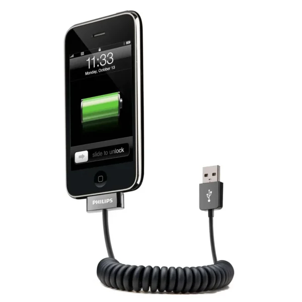 Philips DLM75006/17 mobile phone cable Black USB A Apple 30-pin