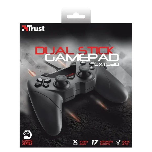 Trust GXT 28 Black Gamepad Analogue PC, Playstation 3