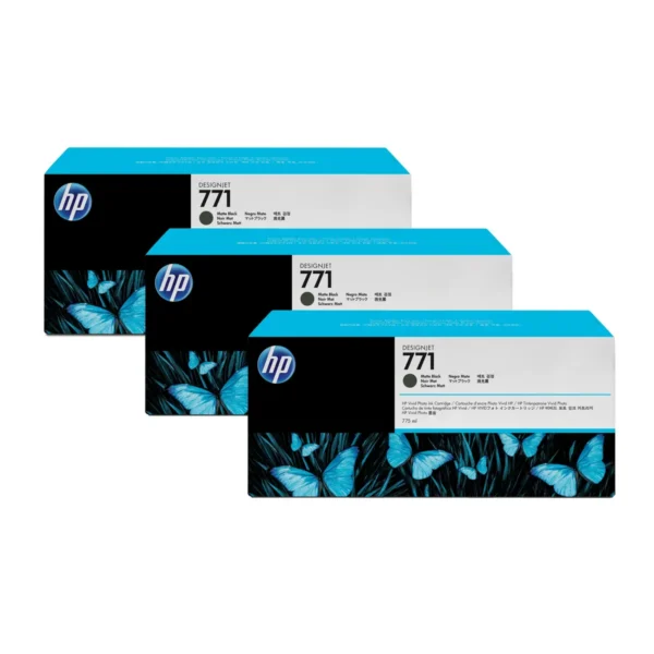 HP 771 3-pack 775-ml Matte Black Designjet Ink Cartridges CR250A print head Inkjet printing
