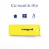 Integral 32GB USB2.0 DRIVE NEON YELLOW