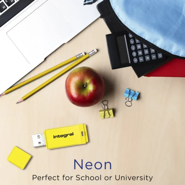 Integral 32GB USB2.0 DRIVE NEON YELLOW