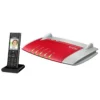 FRITZ! Box Fon WLAN 7390 + Fon MT-F wireless router Gigabit Ethernet Dual-band (2.4 GHz / 5 GHz) Grey, Red