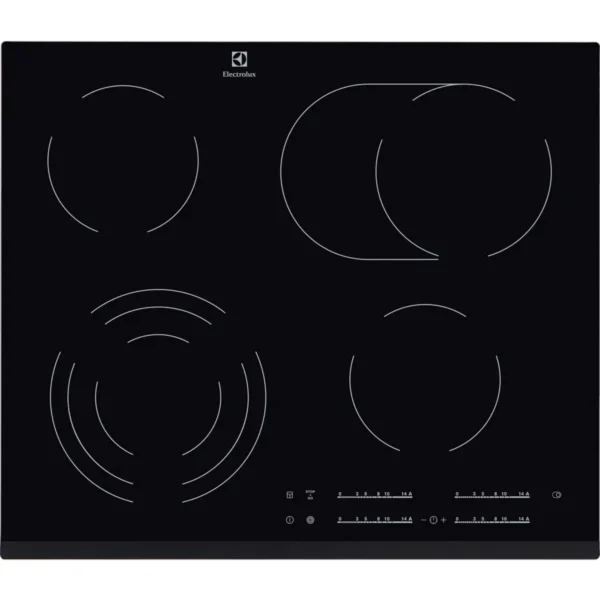 Electrolux EHF6547FOK Black Built-in 60 cm Ceramic 4 zone(s)
