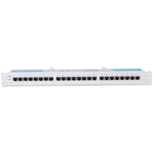 Intellinet Patch Panel, Cat5e, FTP, 24 Port, 1U, Beige/Grey