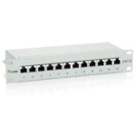 Equip 12-Port Cat.6 Shielded Patch Panel, Light Grey