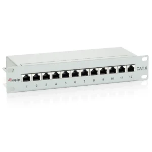 Equip 12-Port Cat.6 Shielded Patch Panel, Light Grey