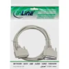 InLine serial cable molded DB25 male / female direct grey 5m