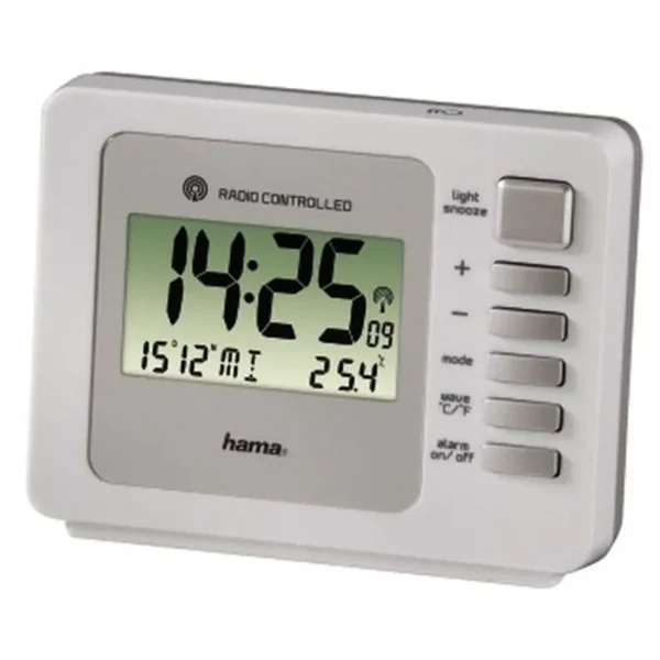 Hama Fashion Plus Digital alarm clock White