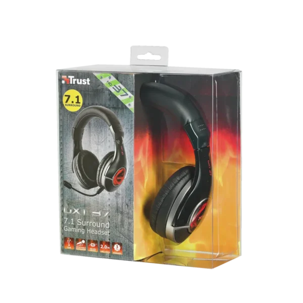 Trust GXT 37 Headset Wired Head-band Gaming Black, Red
