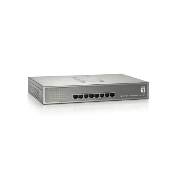 LevelOne 8-Port Gigabit PoE Switch, 802.3at/af PoE, 240W