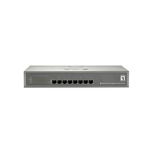 LevelOne 8-Port Gigabit PoE Switch, 802.3at/af PoE, 240W