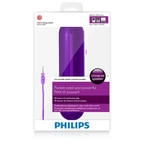 Philips MP3 portable speaker SBA1600PUR/27