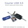 Integral 32GB USB3.0 DRIVE COURIER BLUE UP TO R-100 W-30 MBS