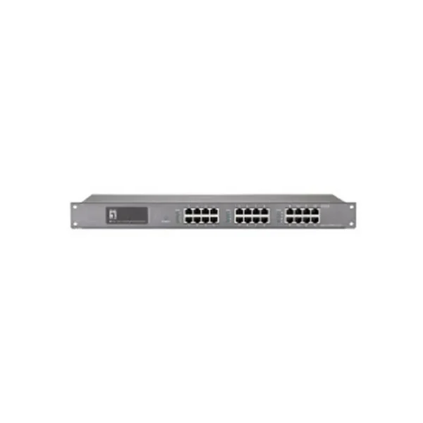 LevelOne 12-Port Fast Ethernet PoE Injector Hub, 375W