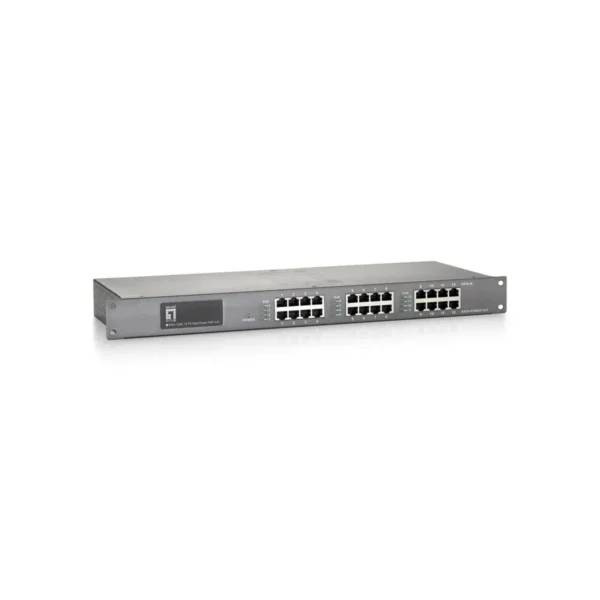 LevelOne 12-Port Fast Ethernet PoE Injector Hub, 375W