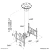 Neomounts FPMA-C200D Dual monitor/TV mount ceiling 10-40″ – h 64-104 cm