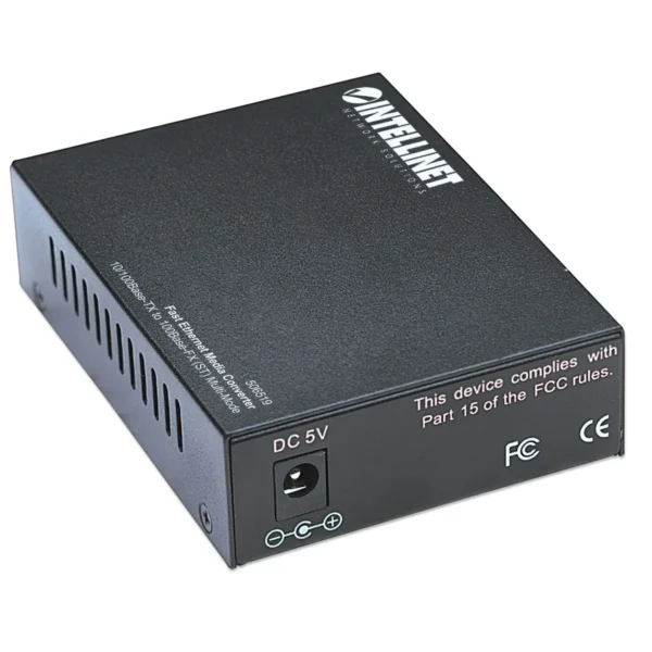 Intellinet Fast Ethernet Media Converter, 10/100Base-Tx to 100Base-Fx (ST) Multi-Mode, 2 km (1.24 mi)