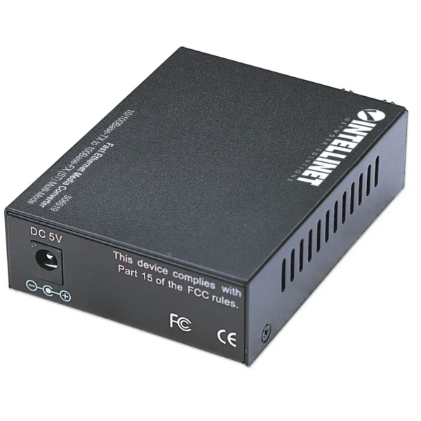 Intellinet Fast Ethernet Media Converter, 10/100Base-Tx to 100Base-Fx (ST) Multi-Mode, 2 km (1.24 mi)
