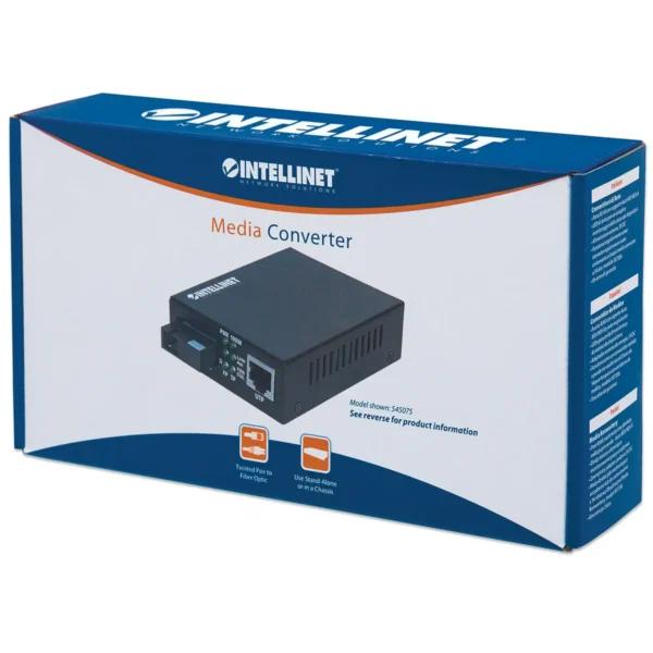 Intellinet Fast Ethernet Media Converter, 10/100Base-Tx to 100Base-Fx (ST) Multi-Mode, 2 km (1.24 mi)