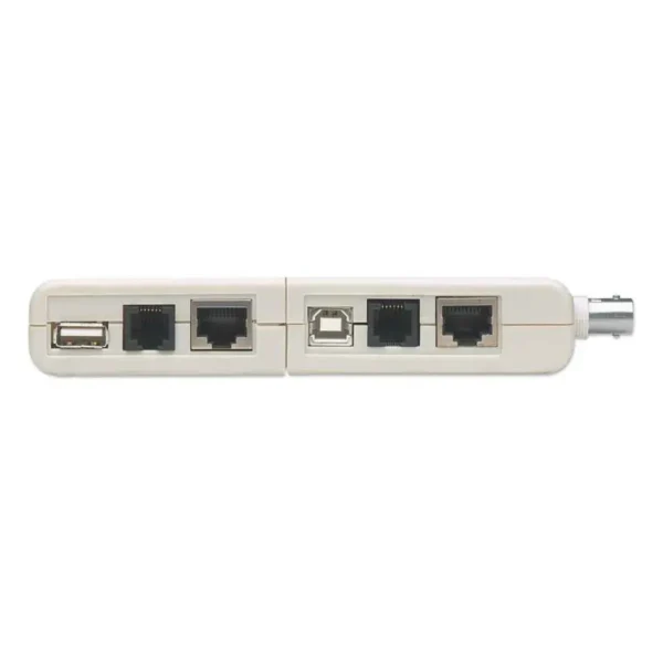 Intellinet 4-in-1 Cable Tester, RJ-11, RJ-45, USB and BNC, One Button Test