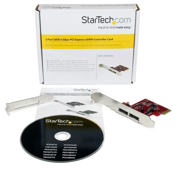 StarTech.com 2 Port SATA 6 Gbps PCI Express eSATA Controller Card