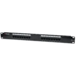 Intellinet Patch Panel, Cat6, UTP, 16-Port, 1U, Black