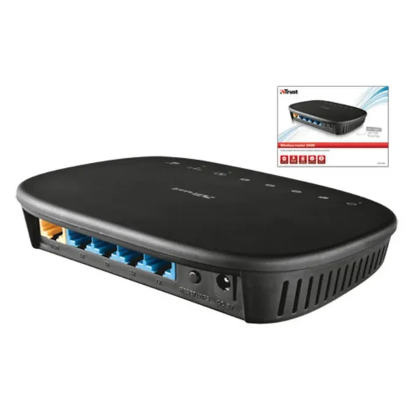 Trust 18212 wireless router Fast Ethernet Black