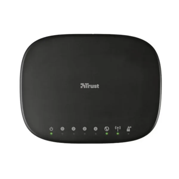 Trust 18212 wireless router Fast Ethernet Black