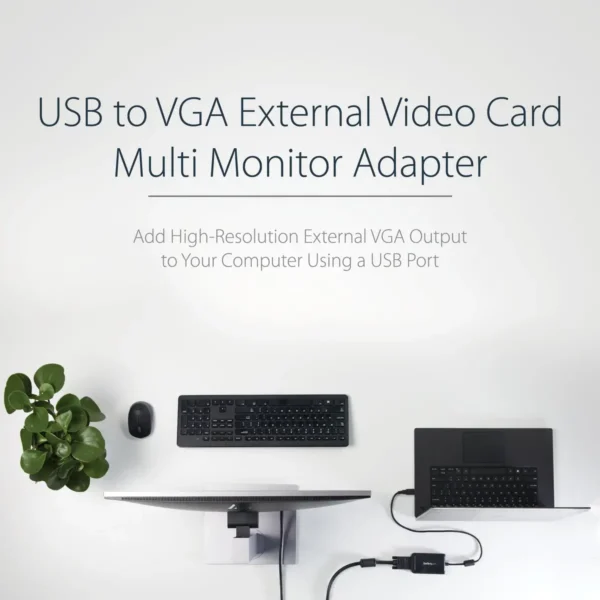 StarTech.com USB 2.0 to VGA Adapter, USB to VGA Monitor Converter for Windows, 1080p (no support for macOS/ChromeOS/Linux) – TAA