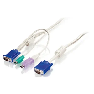LevelOne 1.8m KVM Cable, VGA, PS/2, USB