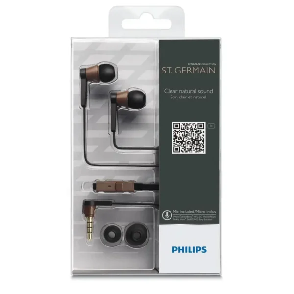 Philips SHE5105BK/28 headphones/headset Wired In-ear Calls/Music Black, Brown