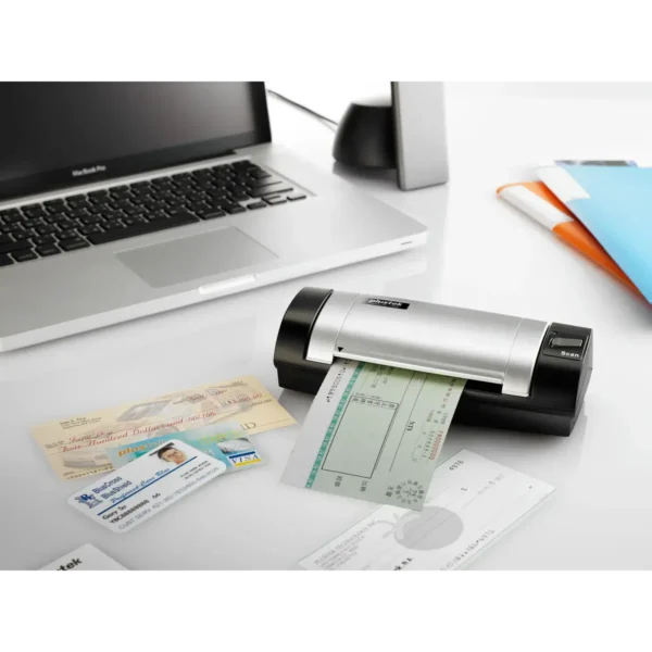 Plustek MobileOffice D600 Plus Business card scanner 600 x 600 DPI A6 Black, Silver