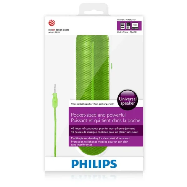 Philips MP3 portable speaker SBA1600GRN/27