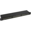 InLine Patch Panel 19″ Cat.5e 24 Port 1U black RAL9005