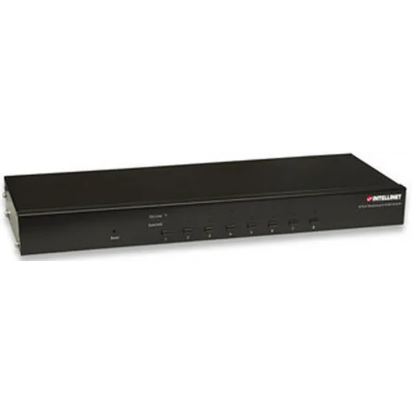 Intellinet 8-Port Rackmount KVM Switch, Combo USB + PS/2, On-Screen Display, Cables included (Euro 2-pin plug)