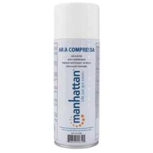 Manhattan Air Duster, 400ml Can, Extension Tube 15cm, Gently Remove Dust and Debris from sensitive electronics such as keyboards/laptops, contains no CFC, FCKW or CKW, Three Year Warranty