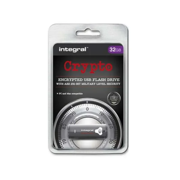 Integral INFD32GCRYPTO197 USB flash drive 32 GB USB Type-A 2.0 Black