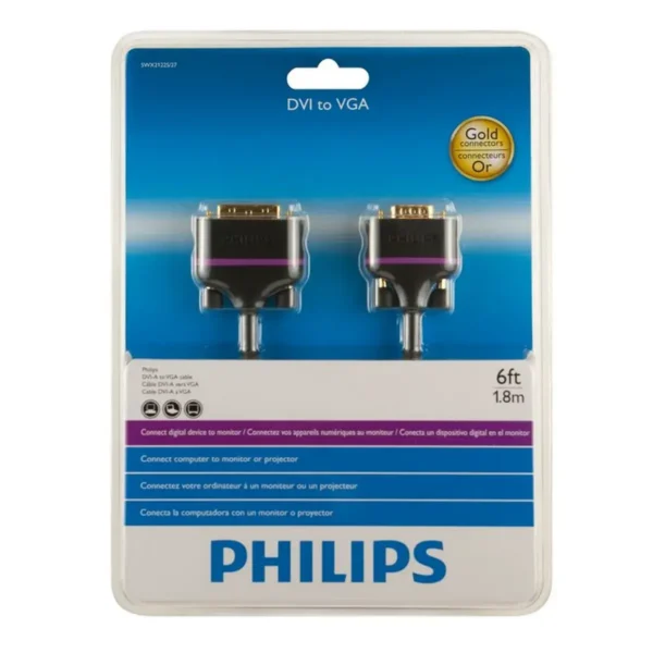 Philips SWX2122S/27 video cable adapter 1.83 m DVI VGA (D-Sub) Black