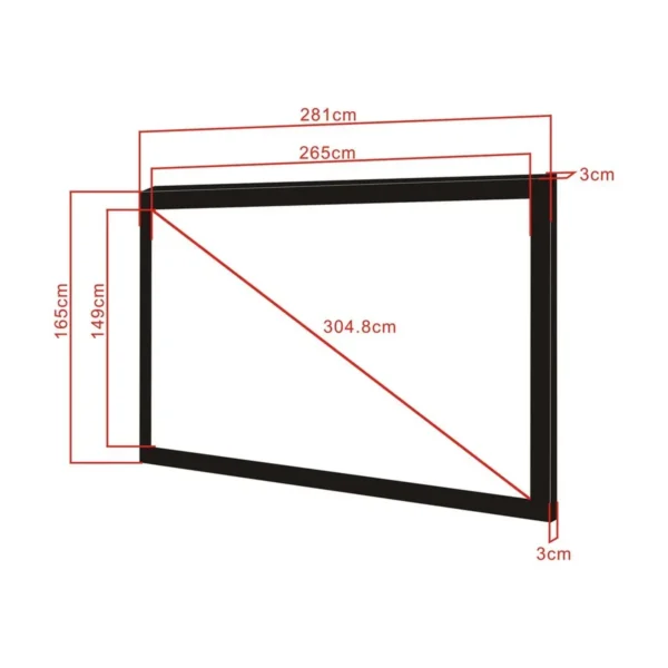 Multibrackets M 16:9 Framed Projection Screen 265×149, 120″