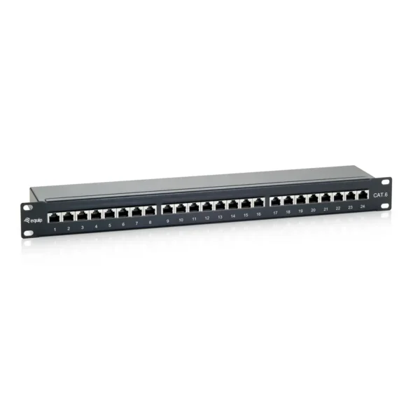 Equip 24-Port Cat.6 Shielded Patch Panel, Black