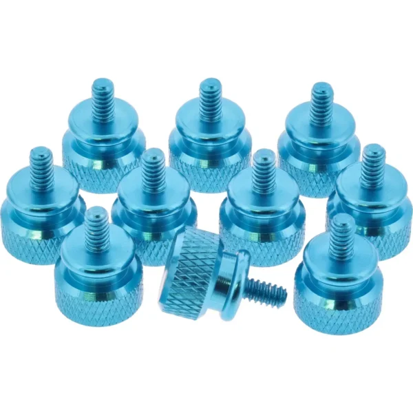 InLine Thumbscrews for enclosures, aluminium, blue, 10pcs. pack