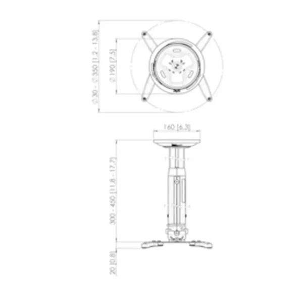 Vogel’s PPC 1030 WIT Projector ceiling mount