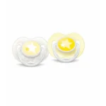 Philips AVENT SCF123/17 baby pacifier Night baby pacifier Silicone White, Yellow