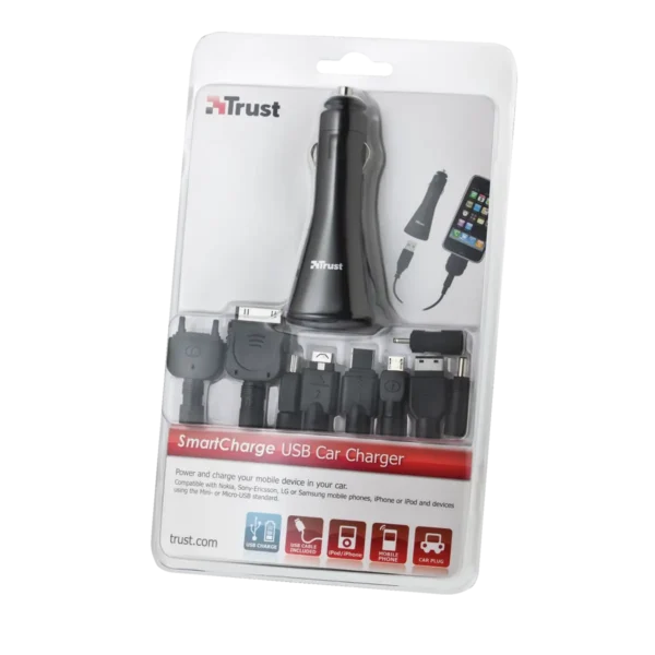 Trust 17153 mobile device charger Mobile phone, MP3, PDA Black Cigar lighter Auto