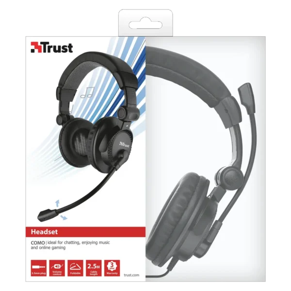 Trust Como Headset Wired Head-band Calls/Music Black