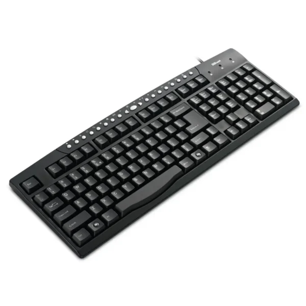 Trust Multimedia keyboard USB + PS/2 QWERTY Black