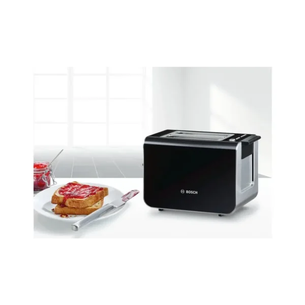 Bosch TAT8613 toaster 2 slice(s) 860 W Black, Silver